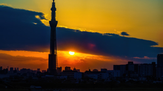 OM1B1817,Tokyo Sky Tree,Setting Sun,東京スカイツリー,夕陽